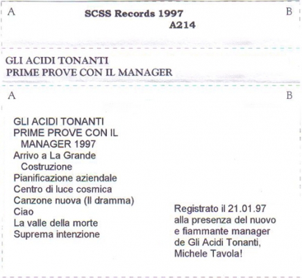 a214 gli acidi tonanti: prime prove con il manager 1997 a214 gli acidi tonanti: prime prove con il manager 1997